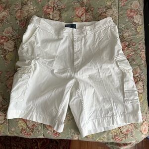 White cargo shorts waist 38